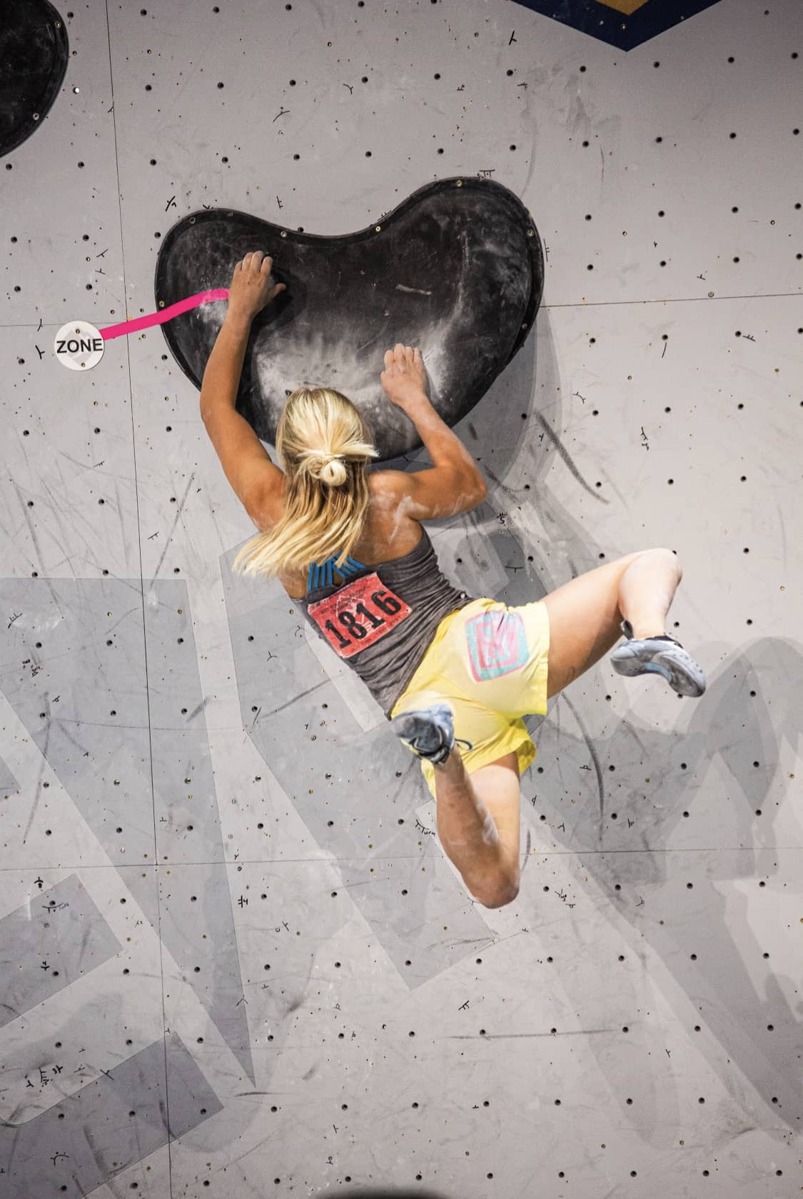 Nekaia Sanders climbing