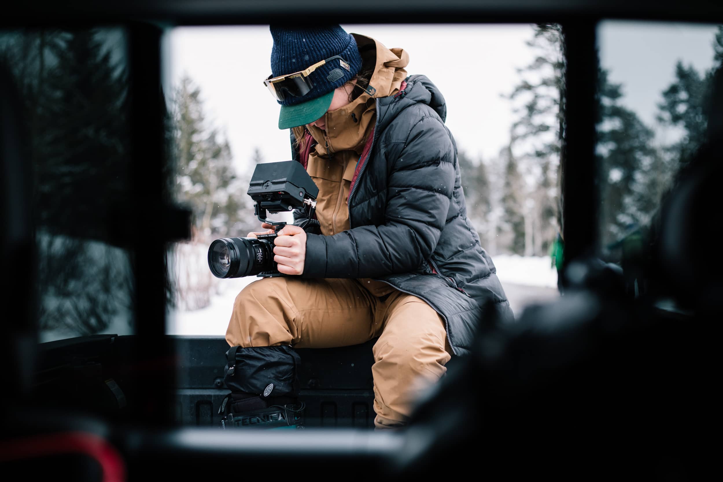 Filming in the tetons