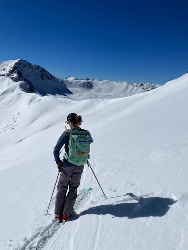 Valerie Arcara up on the mountain
