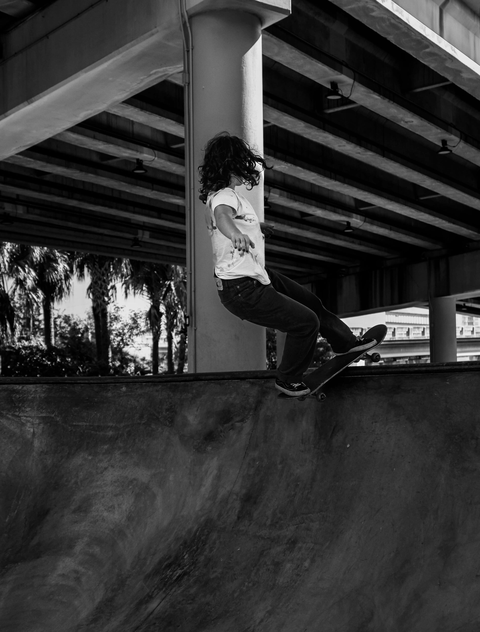 Katrina Berkhausen in the bowl.