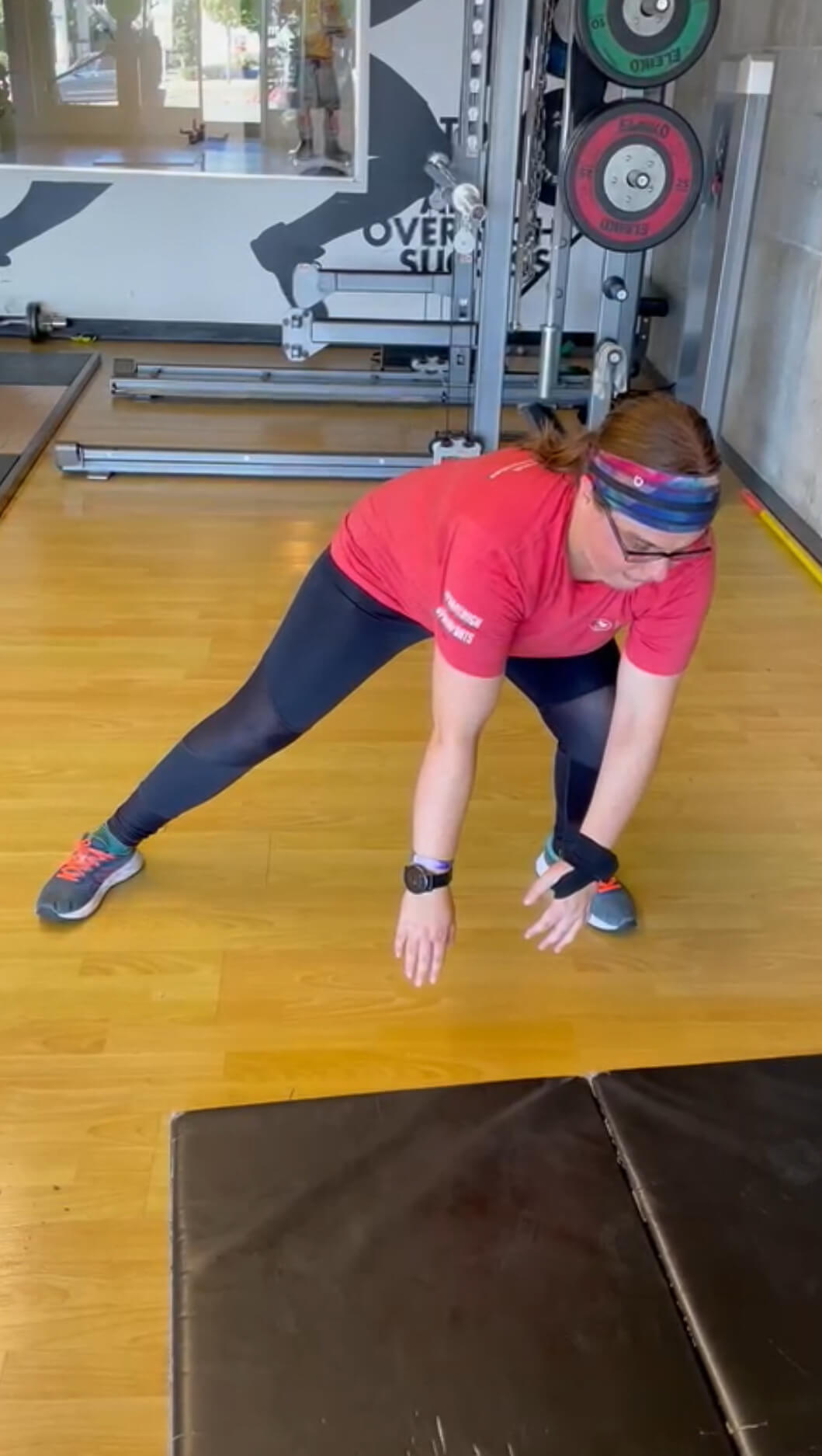 Emily Trepanier in the gym training