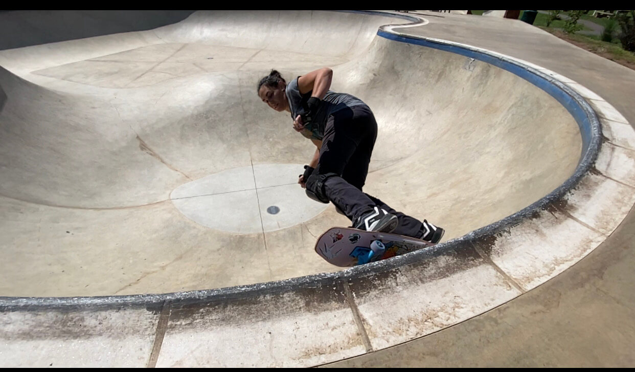 Mattisen Dimler skateboarding.
