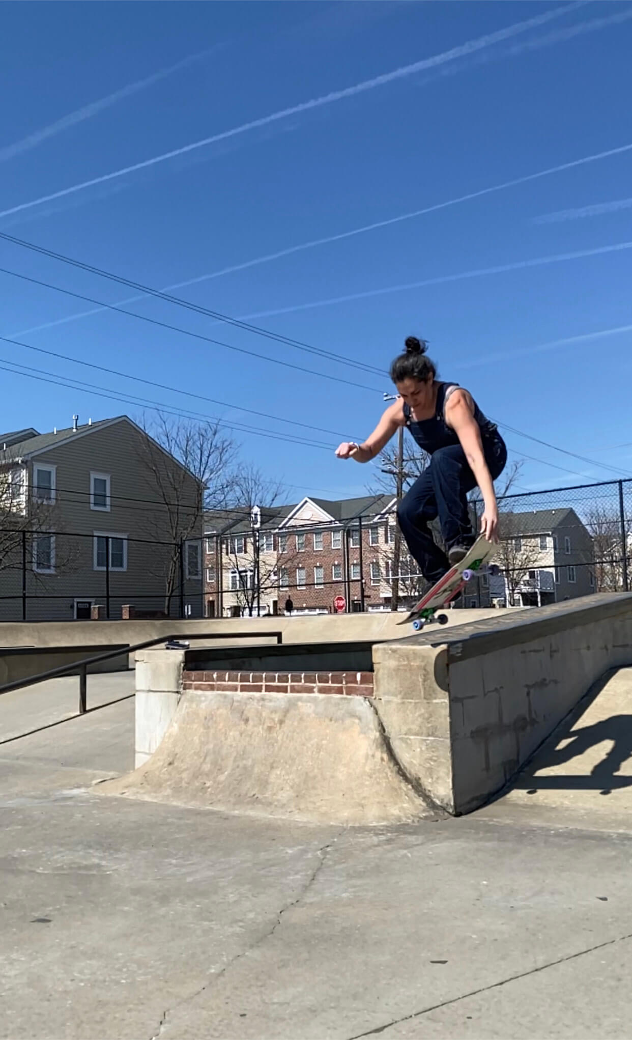 Mattisen Dimler skateboarding in a bowl.