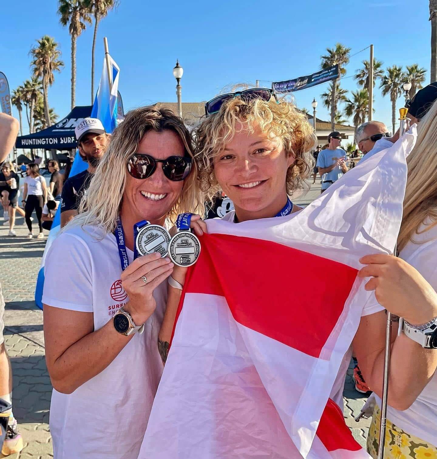 Melissa and Zoe with their medals. width=