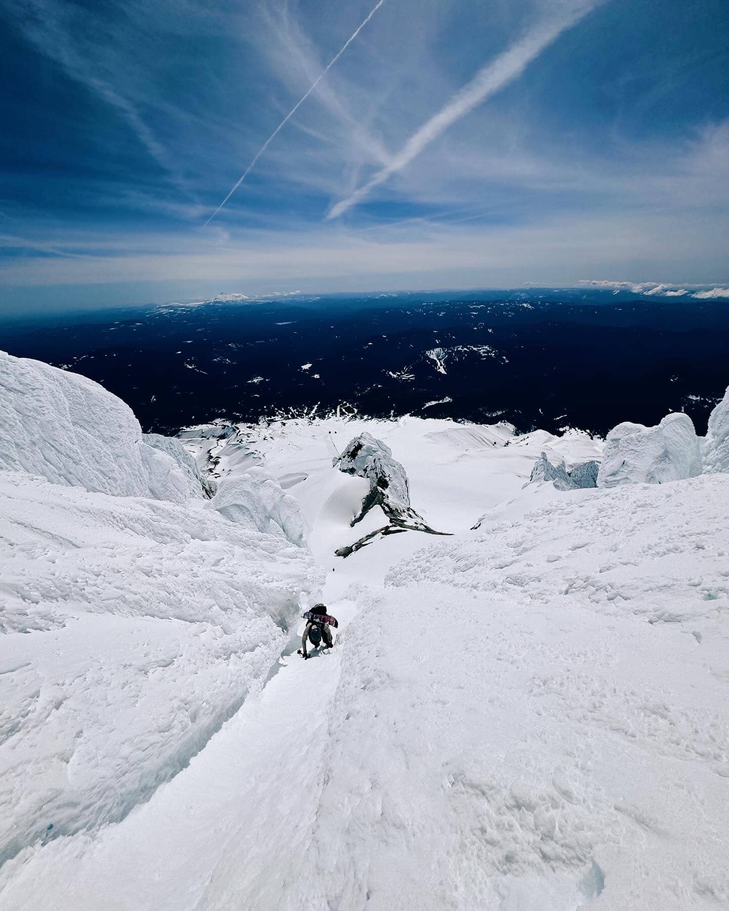 Char Surio climbing a mountain